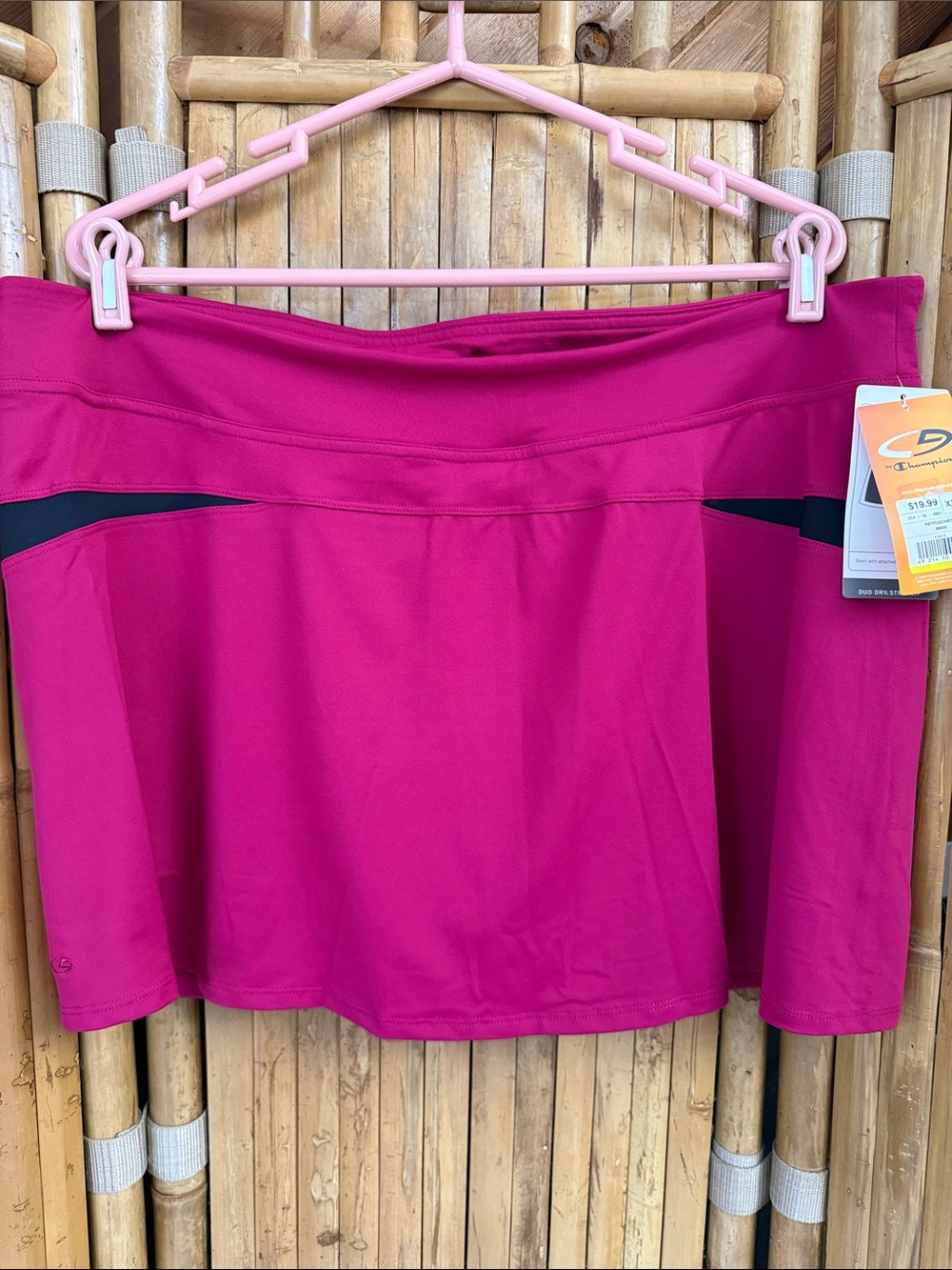 Champion Dark Pink Athletic Skort with Logo Waistband size XXL.  NWT